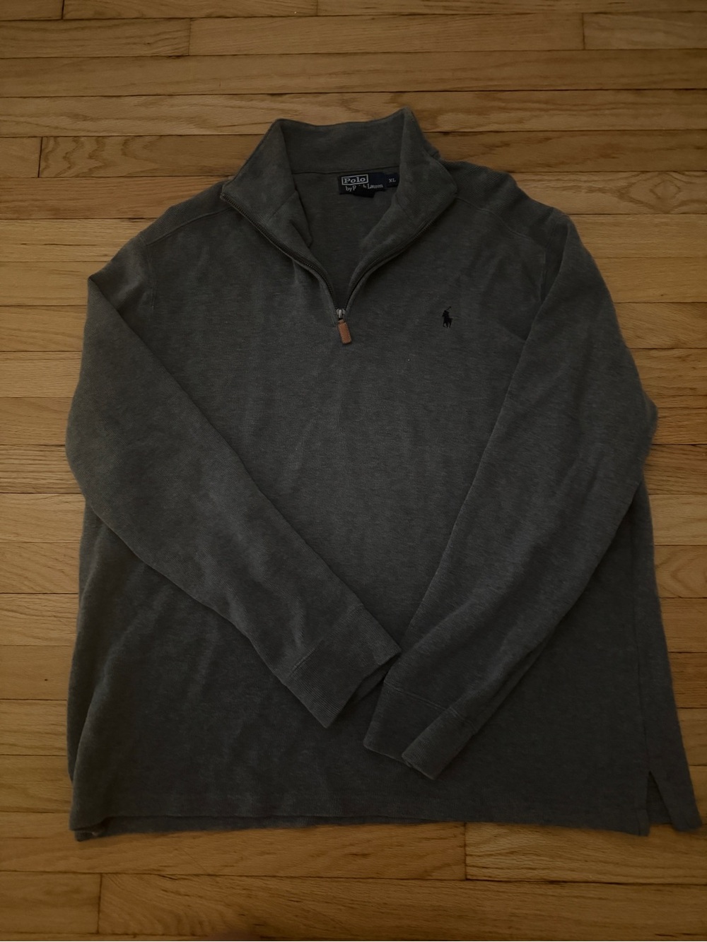 Ralph Lauren Men's Dark Gray Half-Zip Sweater - Picture 2 of 3